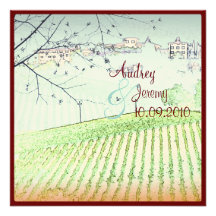 Vintage, Tuscany Vinyard/wedding invitations
