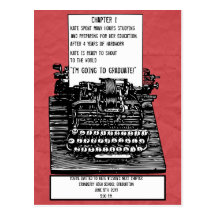 Vintage Typewriter Postcard