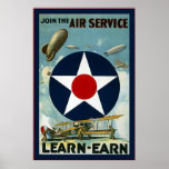 Vintage U.S Air Service~Vintage World War 1 posters