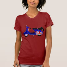 Vintage UJ Blue Scooter Art Tshirt
