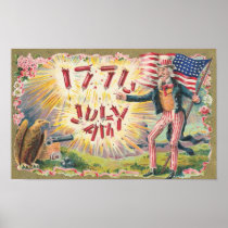 Vintage Uncle Sam 1776 Poster Print