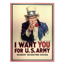 Vintage Uncle Sam Postcard