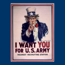 Vintage Uncle Sam Recruitment Poster posters
