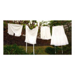Vintage underwear laundry customized photo card