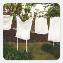 Vintage underwear laundry square sticker