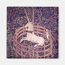 Vintage Unicorn In Captivity Tapestry Fridge Magnets