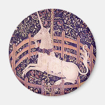 Vintage Unicorn In Captivity Tapestry Magnets