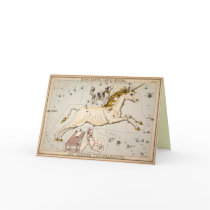 Vintage Unicorn Star Constellation  Map Card