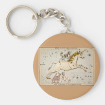 Vintage Unicorn Star Constellation  Map Keychains