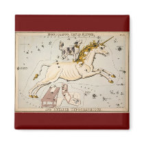 Vintage Unicorn Star Constellation  Map Refrigerator Magnet