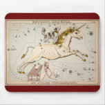 Vintage Unicorn Star Constellation  Map mousepads