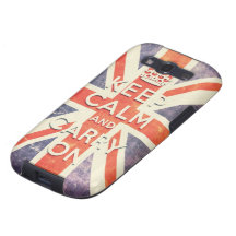 Vintage Union Jack flag keep calm and carry on Samsung Galaxy SIII Cases