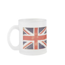 Vintage Union Jack Frosted Tea Mug