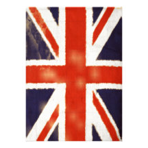 Vintage Union Jack Invitation (Vertical)