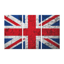 Vintage Union Jack Leinwanddruck