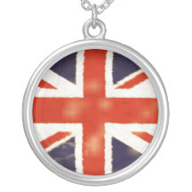 Vintage Union Jack Silver Necklace