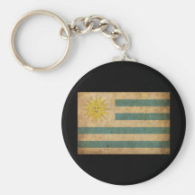Vintage Uruguay Flag Keychain