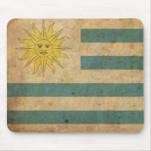 Vintage Uruguay Flag Mouse Pad