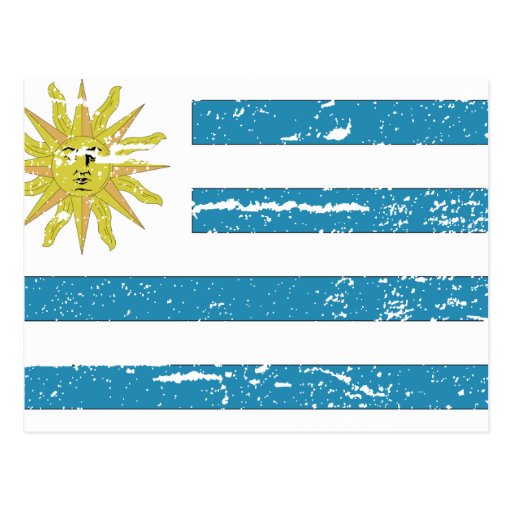 Vintage Uruguay Flag Postcards