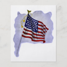 Vintage US Flag in Patriotic Colours Flyers
