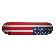 Vintage USA Flag Custom Skate Board