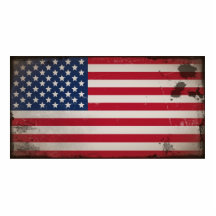 Vintage USA Flag Cut Out