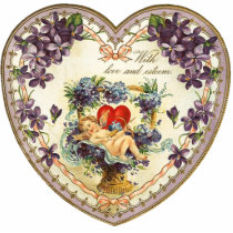 Vintage Valentine Broach Pin Photo Cut Outs