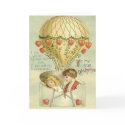 Vintage Valentine Hot Air Balloon cards