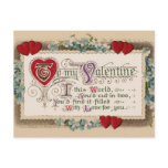 Vintage - Valentine - Poem, Hearts & Flowers postcards