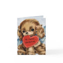 Vintage Valentine Puppy Card for Kids
