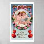 Vintage Valentine's Day Angels Print