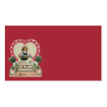 Vintage Valentine's Day, Child with Flowers Business Card
