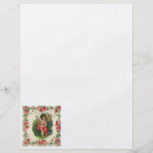 Vintage Valentine's Day, Victorian Angel on Phone Personalized Flyer