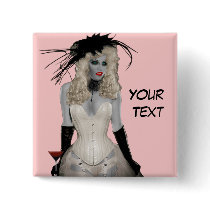 Vintage Vampire Button