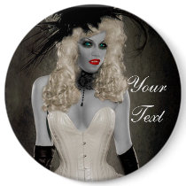 Vintage Vampire Button