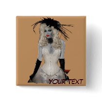 Vintage Vampire Button