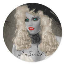 Vintage Vampire Stickers Victorian Vamp