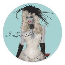 Vintage Vampire Stickers Victorian Vamp