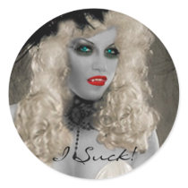 Vintage Vampire Stickers Victorian Vamp
