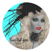 Vintage Vampire Stickers Victorian Vamp