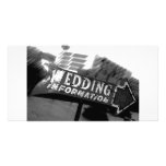 Vintage Vegas Wedding Sign photo cards