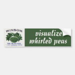 Vintage Vegetable Label Visualise World Peace Peas Bumper Sticker