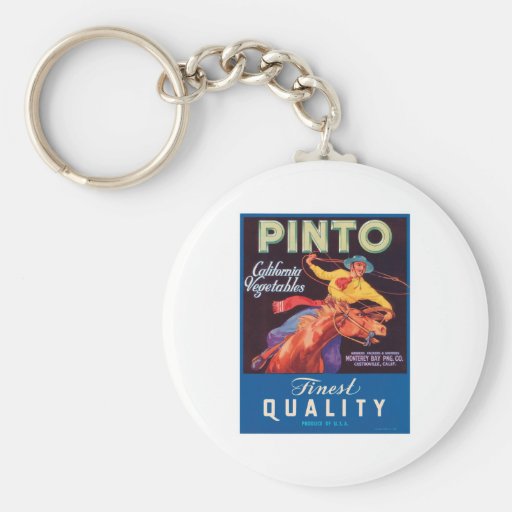Vintage Vegetables Food Product Label Key Chains