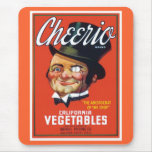 Vintage Vegetables Food Product Label Mousemat
