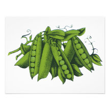 Vintage Vegetables; Sugar Snap Peas Custom Announcement