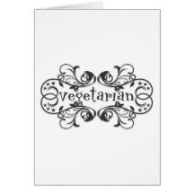 Vintage Vegetarian Greeting Card
