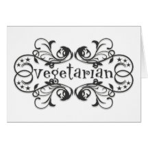 Vintage Vegetarian Greeting Card