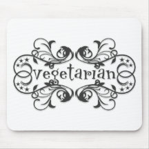 Vintage Vegetarian Mouse Mat