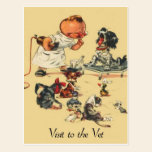 Vintage Veterinarian - Visit to the Vet postcards