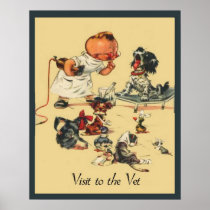 Vintage Veterinarian - Visit to the Vet Poster
